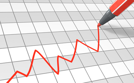 Stift- &amp; Schriftserie: Prognose-Diagramm