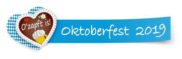 blue sticky paper with gingerbread heart Oktoberfest 2019